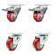 Service Caster 3 Inch Red Polyurethane Wheel Swivel Top Plate Caster Total Lock Brakes, 2PK SCC-TTL20S314-PPUB-RED-2-S-2 - alternate 1
